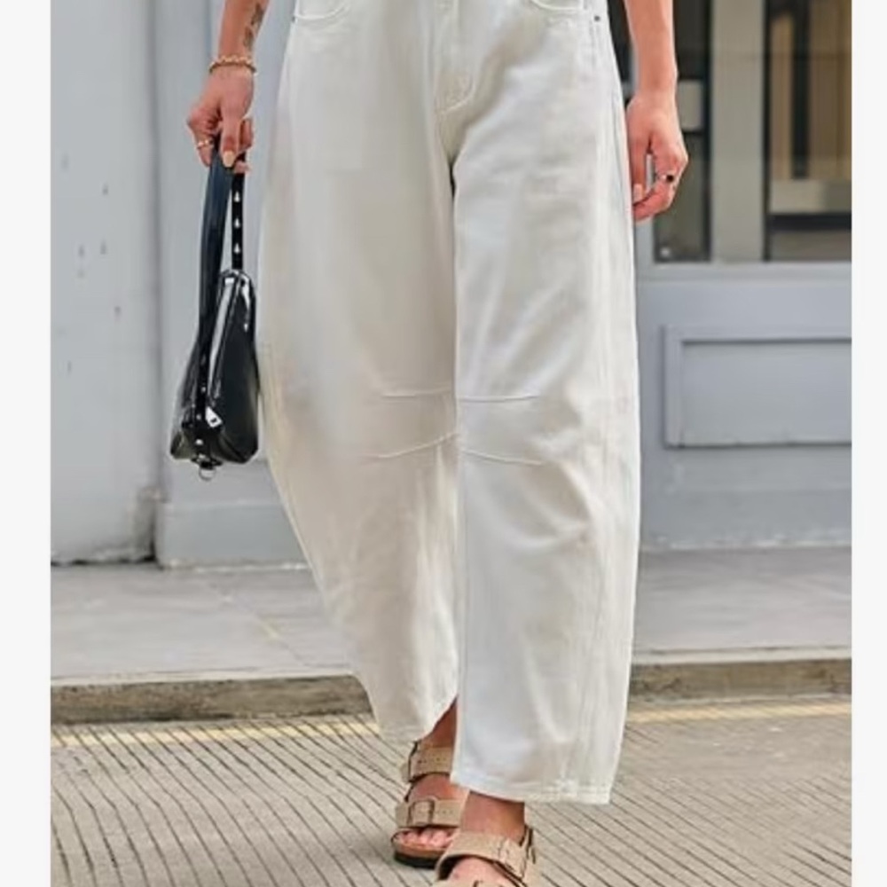Stylish White Wide-Leg Pants